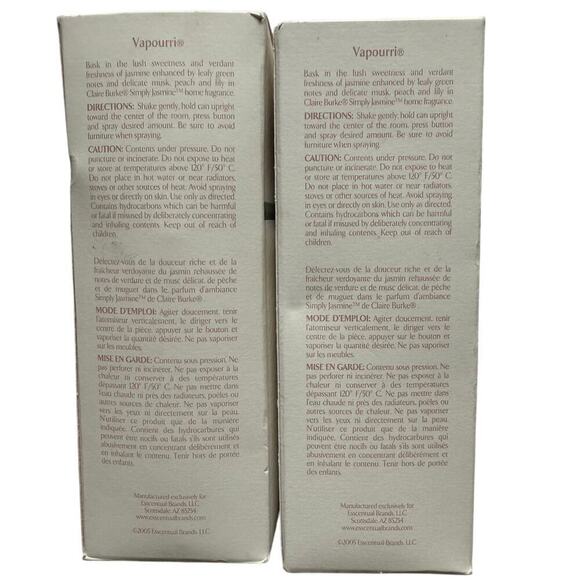 Claire Burke Simply Jasmine 2 Vapourri Home Fragrance NIB - Picture 2 of 3